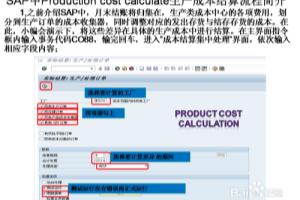 SAP中Production cost clcalculate生产成本结算.