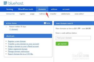 bluehost购买的域名如何转出.